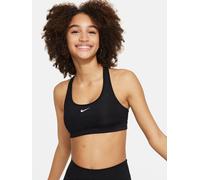 Nike Swoosh Older Kids' (Girls') Sports Bra - Black - Polyester/Elastane M