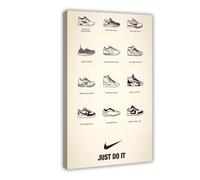 Nike Just Do It All Kinds of Shoes Collection Wall Art Deco Poster Canvas Poster Wall Art Decor Print Picture Paintings for Living Room Bedroom Decoration Frame-style 16x24inch(40x60cm)