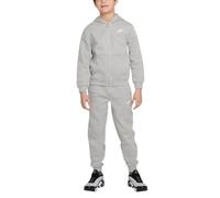 NIKE K NSW Club FLC FZ Tracksuit, DK Grey Heather/White, XL