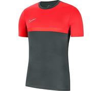 Nike Kids' Academy Pro Top SS, Anthracite/Bright Crimson/Bright Crimson/(White), XS
