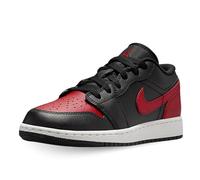 Nike Jordan Black & Red Air Jordan 1 Low Boys Youth Trainers UK 5 (EU 38)