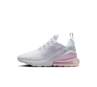 Nike Kids Air Max 270 (Gs) Shoes, White/Pink Foam/Lt Smoke Grey, 5.5