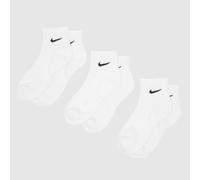 Nike Kids Ankle Socks 3 Pack in White, Size: 2-5 UK 2-5