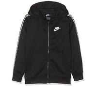 Nike Kids B NSW REPEAT FZ POLY HOOD Sweatshirt - Black/White, Small