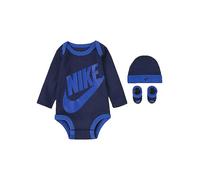 Nike Kids Futura Logo Long Sleeve Set 3 Units Blue 0-6 Months Kids