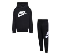 Nike Kids Unisex Club Fleece Hoodie And Joggers Set - Black, Black/White, Size 2-3 Years Black/White