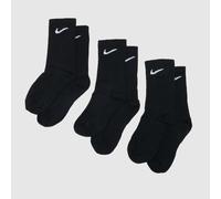 Nike Kids Crew Socks 3 Pack in Black & White, Size: 2-5 UK 2-5