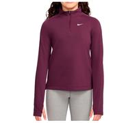 Nike Girls' Dri-FIT Long-Sleeve 1/4-Zip Top - Red - Polyester S