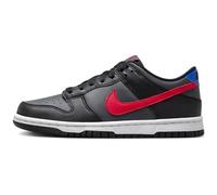 Nike Kid's Dunk Low Sneaker, Black, University Red, White, 4 Big Kid