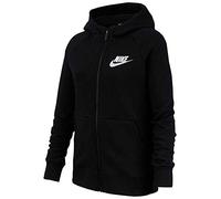 Nike Kid's G NSW PE FULL ZIP Hoodie, Black/(White), X-Large
