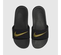 Nike Kids Kawa Sandals in Black & Gold, Size: 3.5 UK 3.5 (EU 36)