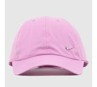 Nike Kids Metal Swoosh Cap in Pink & Silver, Logo Detail One Size