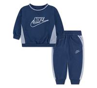 Nike Kids Ft Blocked Crew Long Sleeve Set Blue 12 Months Kids