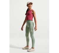 Nike Kids Older Girls High-Waisted Graphic Leggings, Steam/Soft Pearl, Size S Team/Soft Pearl