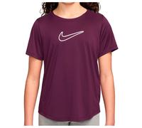 Nike One Fitted Older Kids' (Girls') Dri-FIT Short-Sleeve Top - Red - Polyester S