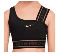 Nike - Kid's Pro Swoosh Dri-Fit Asymmetrical Sports Bra - Sports bra size L, black