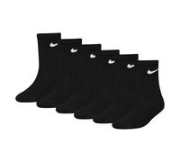 Nike Younger Kids Crew Socks 6 PK 4 5Y Black