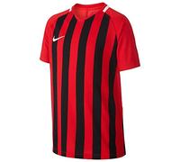 Nike Kids Striped Division III Short Sleeve Top - University Red/Black/White/White, Large
