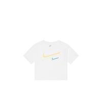 Nike Kids Swoosh-print boxy-fit T-shirt - White 3 yrs-6 yrs
