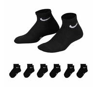 NIKE Unisex Kids Un0018 Quarter 6 Pairs Eu 27-35 SOCKS, Black, 5 Years EU