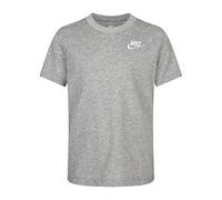 Nike Kids Unisex Embroidered Futura S/s T-shirt, Grey, Size 2-3 Years Grey