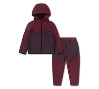 Nike Kids Unisex Tech Fleece Full Zip Tracksuit, Red, Size 5-6 Years Red