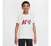 Nike Kylian Mbappé Older Kids' Dri-FIT T-Shirt - White - Cotton/Polyester S