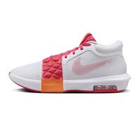Nike Lebron Witness VIII, Men's Basketball Shoes, 0, White/Bright Mandarin/Aster Pink, 8 UK