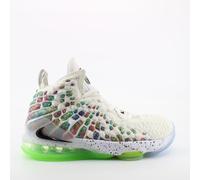 Nike Lebron XVII White Textile Lace Up Trainers | Size: 4 Nike White 4