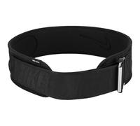 Nike Lifting Belt 4in Weightlifting Belt Strength Training Powerlifting Gym Support Training Belt 10.1 cm, Black/Black/White, L