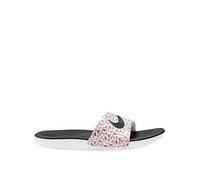 Nike Little/Big Kids Kawa AOP Slides, White/Black-Total Orange, Size 3.5 Older White/Black-Total Orange