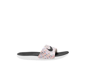 Nike Little/Big Kids Kawa AOP Slides, White/Black-Total Orange, Size 5.5 Older White/Black-Total Orange