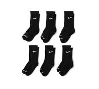 NIKE Unisex Little Boy's 6-pairs Young Athletes Basic Cushioned Crew SOCKS, Black, 5 Years EU