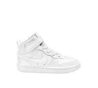Nike Little Kids Nike Court Borough Mid 2 Trainers, White/White-White, Size 1 Older White/White-White