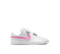 Nike Little Kids' Tennis Essential Trainers, White/Pink Rise-White, Size 1 Older White/Pink Rise-White