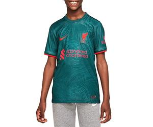 Nike Liverpool F.C. Unisex 2022/23 Season Official Third Kit Jersey, Dk Atomic Teal/Rio Teal/Siren Red, S UK