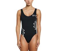 Nike Logo U-Back Swimsuit - Black/White - UK Size 30