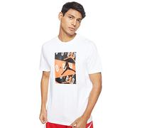 Nike M J Jordan Air Ss Crew T-Shirt - White/Infrared 23, X-Large