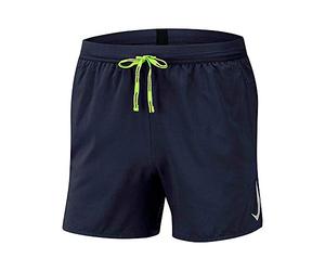 Nike M NK Air Flx STRIDE 5In Bf Sport Shorts - Obsidian/Obsidian/Volt/(Reflective Silver), X-Large
