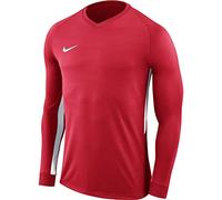 Nike M Nk Dry Tiempo PREM JSY LS Long Sleeved T-Shirt - University Red/White/Large