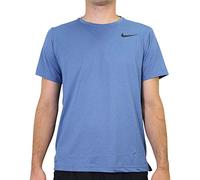 Nike M NK Top SS HPR Dry T-Shirt - Mystic Navy/Stone Blue/Heather/(Black), Large-T