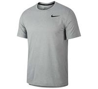 Nike M NK Top SS HPR Dry T-Shirt - Smoke Grey/Light Smoke Grey/Heather/(Black), Large-T