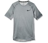 Nike M Np Top Ss Tight T-Shirt - Smoke Grey/Light Smoke Grey/(Black), Large-T