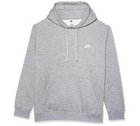 Nike M Nsw Club Hoodie PO BB Sweatshirt - Dark Grey Heather/Matte Silver/(White), Custm