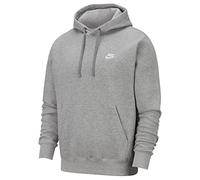 Nike M Nsw Club Hoodie PO BB Sweatshirt - Dark Grey Heather/Matte Silver/(White), Large-T