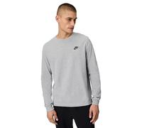 Nike M Nsw Club Tee - LS Long Sleeved T-Shirt - Dark Grey Heather/(Black), XXX-Large
