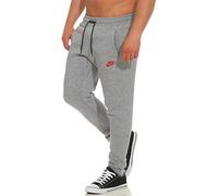 Nike M NSW JOGGER FLC AIR HRTG - Trousers for Men, Black (Black / University Red), S