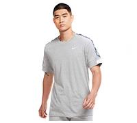 Nike M NSW Repeat T-Shirt SS, DK Grey Heather DK Grey Heather/Black
