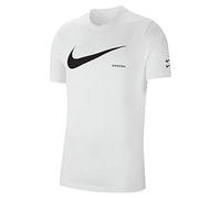 Nike M NSW Swoosh HBR Ss Tee T-Shirt - White/(Black), X-Small