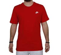 Nike M Nsw Tee Club Embrd Ftra Tee for Man, Red (Sport Net/Sport Net/White)